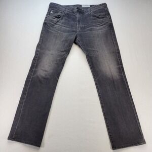 AG Adriano Goldschmied The Everett Jeans Mens 36x31 Gray Slim Straight Denim
